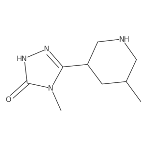 rac-4-methyl-3-[(3R,5S)-5-methylpiperidin-3-yl]-4,5-dihydro-1H-1,2,4-triazol-5-one Structure