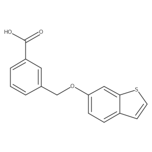 3-[(Benzo[b]thien-6-yloxy)methyl]benzoic acid结构式