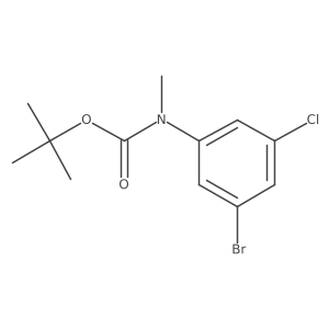 (3-Bromo-5-chloro-phenyl)-methyl-carbamic acid tert-butyl ester Structure