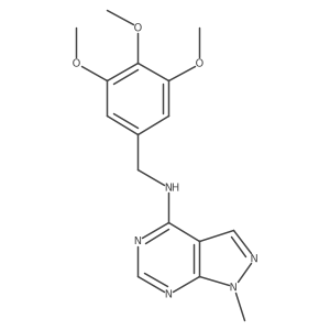 1-methyl-N-[(3,4,5-trimethoxyphenyl)methyl]-1H-pyrazolo[3,4-d]pyrimidin-4-amine Structure