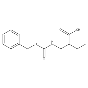 (2S)-2-({[(benzyloxy)carbonyl]amino}methyl)butanoic acid结构式