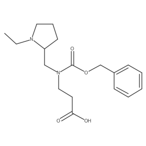 3-{[(Benzyloxy)carbonyl][(1-ethylpyrrolidin-2-yl)methyl]amino}propanoic acid结构式