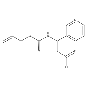 (3R)-3-(allyloxycarbonylamino)-3-(3-pyridyl)propanoic acid Structure