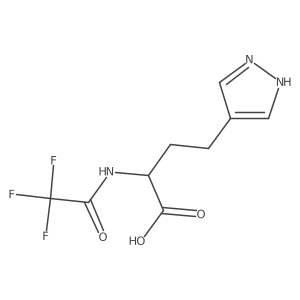 4-(1H-pyrazol-4-yl)-2-(2,2,2-trifluoroacetamido)butanoic acid结构式