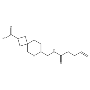 7-[(allyloxycarbonylamino)methyl]-6-oxaspiro[3.5]nonane-2-carboxylic acid Structure