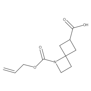 1-[(Prop-2-en-1-yloxy)carbonyl]-1-azaspiro[3.3]heptane-6-carboxylic acid结构式