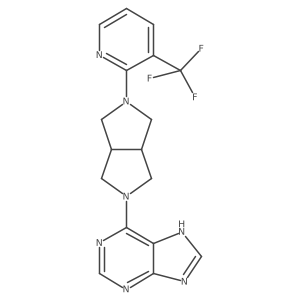 6-{5-[3-(trifluoromethyl)pyridin-2-yl]-octahydropyrrolo[3,4-c]pyrrol-2-yl}-9H-purine结构式