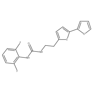 1-(2,6-Difluorophenyl)-3-{2-[5-(furan-2-yl)thiophen-2-yl]ethyl}urea结构式