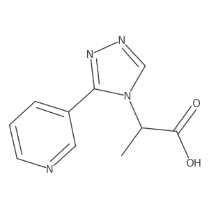 2-[3-(pyridin-3-yl)-4H-1,2,4-triazol-4-yl]propanoic acid结构式