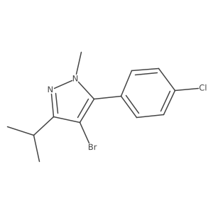 4-bromo-5-(4-chlorophenyl)-1-methyl-3-(propan-2-yl)-1H-pyrazole Structure