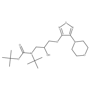 tert-butyl N-tert-butyl-N-[(2R)-2-hydroxy-3-{[4-(morpholin-4-yl)-1,2,5-thiadiazol-3-yl]oxy}propyl]carbamate结构式