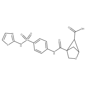 4-({4-[(1,3-Thiazol-2-yl)sulfamoyl]phenyl}carbamoyl)-2-oxabicyclo[2.1.1]hexane-5-carboxylic acid结构式