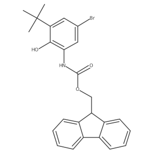 (9H-fluoren-9-yl)methyl N-(5-bromo-3-tert-butyl-2-hydroxyphenyl)carbamate结构式