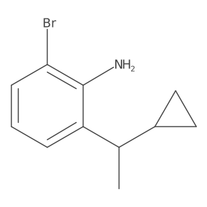(R)-2-Bromo-6-(1-cyclopropylethyl)aniline结构式