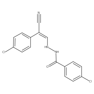 4-chloro-N'-[2-(4-chlorophenyl)-2-cyanovinyl]benzenecarbohydrazide Structure