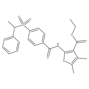 Ethyl 4,5-dimethyl-2-{4-[methyl(phenyl)sulfamoyl]benzamido}thiophene-3-carboxylate Structure