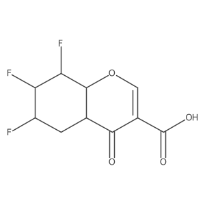 6,7,8-Trifluoro-4-oxo-4a,5,6,7,8,8a-hexahydrochromene-3-carboxylic acid结构式