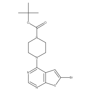 Tert-butyl 4-(6-bromothieno[2,3-d]pyrimidin-4-yl)piperazine-1-carboxylate Structure