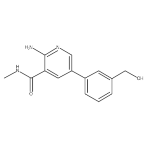 2-Amino-5-[3-(hydroxymethyl)phenyl]-N-methyl-3-pyridinecarboxamide Structure