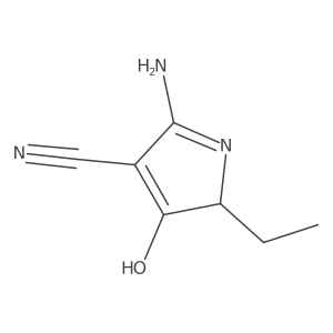 2-amino-5-ethyl-4-oxo-4,5-dihydro-1H-pyrrole-3-carbonitrile结构式