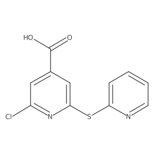 2-Chloro-6-(pyridin-2-ylsulfanyl)pyridine-4-carboxylic acid结构式
