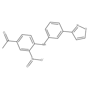4-Acetyl-2-nitro-n-(3-(3-isoxazolyl)phenyl)aniline Structure