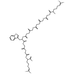 N~5~-(Diaminomethylidene)-L-ornithylglycylglycylglycylglycylglycyl-L-tryptophylglycylglycyl-N~5~-(diaminomethylidene)-L-ornithine结构式
