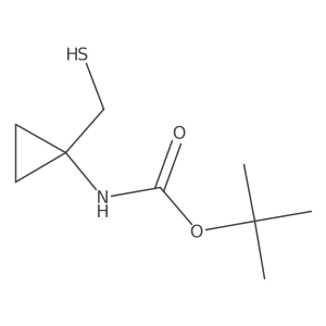 Tert-butyl N-[1-(sulfanylmethyl)cyclopropyl]carbamate结构式