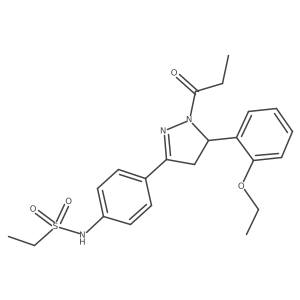 N-(4-(5-(2-ethoxyphenyl)-1-propionyl-4,5-dihydro-1H-pyrazol-3-yl)phenyl)ethanesulfonamide Structure