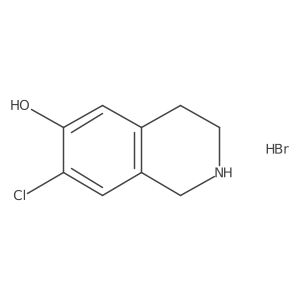 7-chloro-1,2,3,4-tetrahydro-6-Isoquinolinol hydrobromide结构式