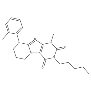 1-methyl-3-pentyl-9-(o-tolyl)-6,7,8,9-tetrahydropyrimido[2,1-f]purine-2,4(1H,3H)-dione结构式