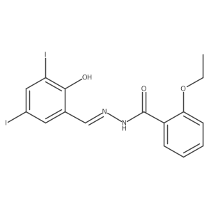 2-Ethoxybenzoic acid 2-[(2-hydroxy-3,5-diiodophenyl)methylene]hydrazide Structure