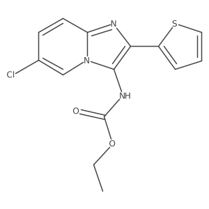 ethyl N-[6-chloro-2-(2-thienyl)imidazo[1,2-a]pyridin-3-yl]carbamate结构式