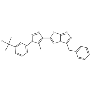 3-benzyl-6-(5-methyl-1-(3-(trifluoromethyl)phenyl)-1H-1,2,3-triazol-4-yl)-[1,2,4]triazolo[3,4-b][1,3,4]thiadiazole Structure