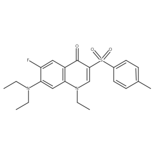 7-(diethylamino)-1-ethyl-6-fluoro-3-tosylquinolin-4(1H)-one Structure