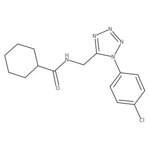 N-((1-(4-chlorophenyl)-1H-tetrazol-5-yl)methyl)cyclohexanecarboxamide结构式