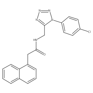 N-((1-(4-chlorophenyl)-1H-tetrazol-5-yl)methyl)-2-(naphthalen-1-yl)acetamide结构式