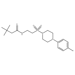 N-(2-((4-(4-fluorophenyl)piperazin-1-yl)sulfonyl)ethyl)-3,3-dimethylbutanamide结构式