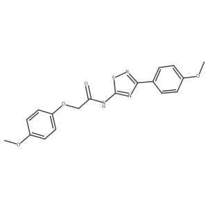 2-(4-methoxyphenoxy)-N-[3-(4-methoxyphenyl)-1,2,4-thiadiazol-5-yl]acetamide Structure