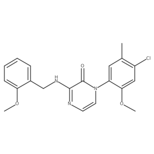 1-(4-chloro-2-methoxy-5-methylphenyl)-3-((2-methoxybenzyl)amino)pyrazin-2(1H)-one结构式