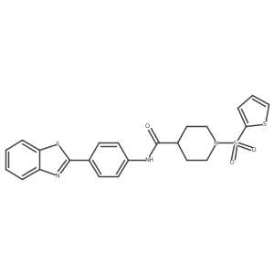 N-[4-(1,3-benzothiazol-2-yl)phenyl]-1-(thiophene-2-sulfonyl)piperidine-4-carboxamide Structure