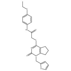 N-(4-ethoxyphenyl)-2-((1-(furan-2-ylmethyl)-2-oxo-2,5,6,7-tetrahydro-1H-cyclopenta[d]pyrimidin-4-yl)thio)acetamide Structure