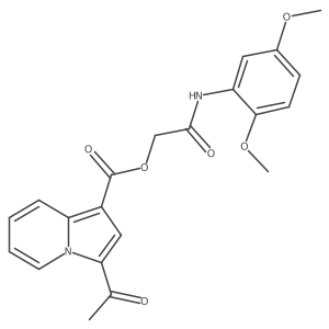 [(2,5-Dimethoxyphenyl)carbamoyl]methyl 3-acetylindolizine-1-carboxylate Structure