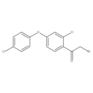 2-Bromo-1-[2-chloro-4-(4-chlorophenoxy)phenyl]ethanone Structure
