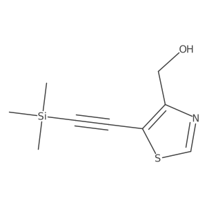 [5-[2-(Trimethylsilyl)ethynyl]thiazol-4-yl]-methanol结构式