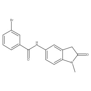3-bromo-N-(1-methyl-2-oxo-2,3-dihydro-1H-indol-5-yl)benzamide Structure