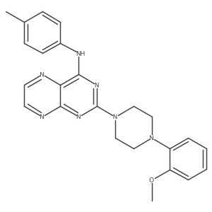 2-[4-(2-methoxyphenyl)piperazin-1-yl]-N-(4-methylphenyl)pteridin-4-amine结构式