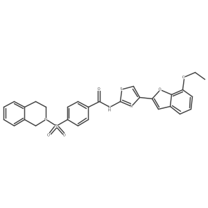 4-((3,4-dihydroisoquinolin-2(1H)-yl)sulfonyl)-N-(4-(7-ethoxybenzofuran-2-yl)thiazol-2-yl)benzamide Structure