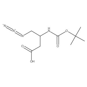4-Azido-3-tert-butoxycarbonylamino-butyric acid结构式