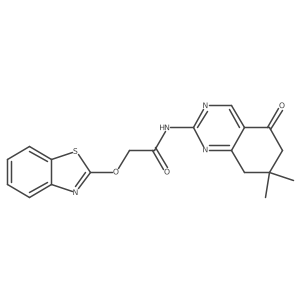 2-(1,3-benzothiazol-2-yloxy)-N-(7,7-dimethyl-5-oxo-5,6,7,8-tetrahydroquinazolin-2-yl)acetamide Structure